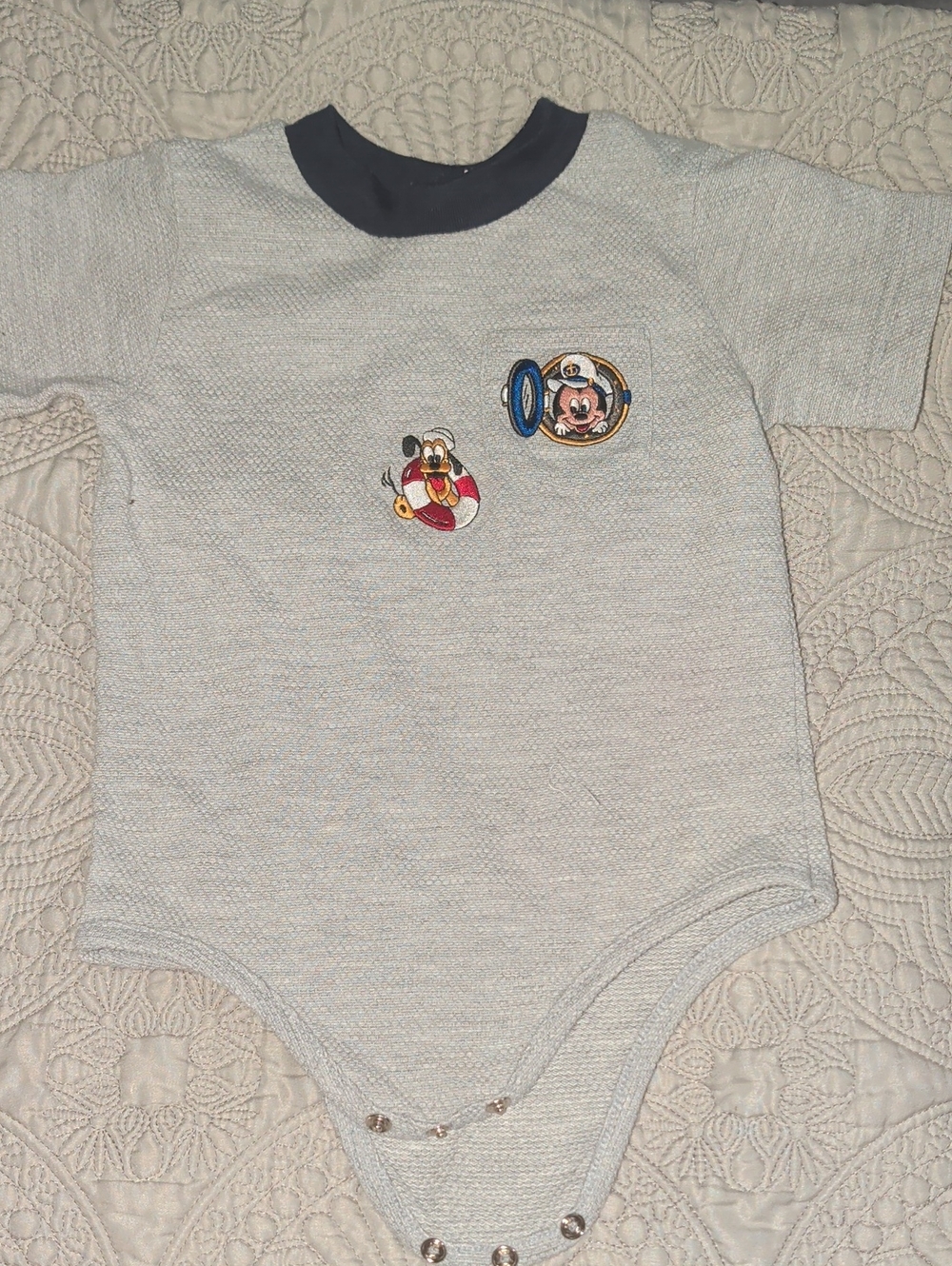 Vintage Disney Light Gray Crewneck One-Piece